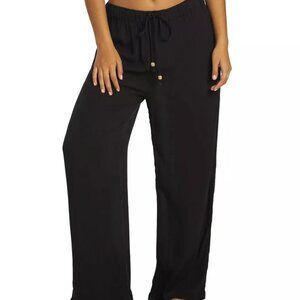 Women’s Hurley Alisa Wide Leg Pant Size X-Small Black Relaxed Fit NWT Boho Beach
